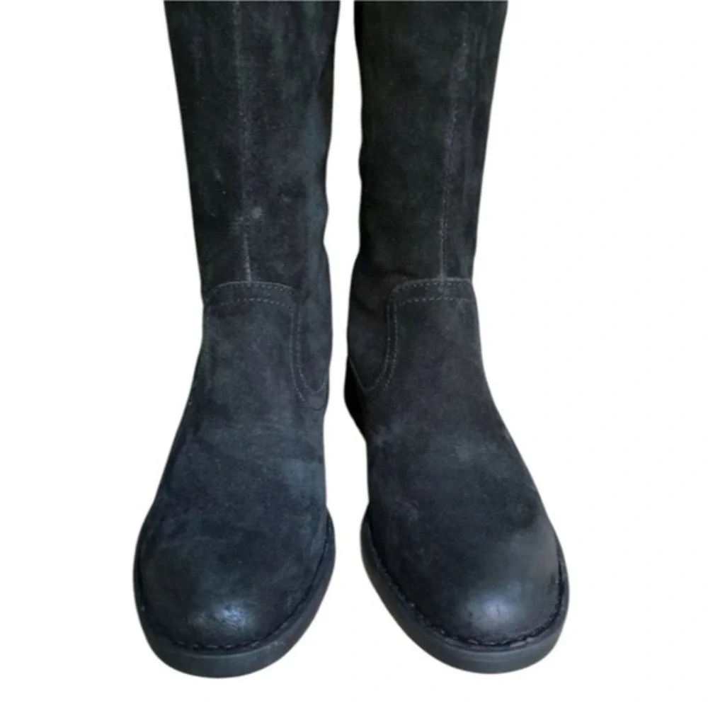 Born Women's Black SUede Borman TALL Knee boots size 5.5‎ NEW